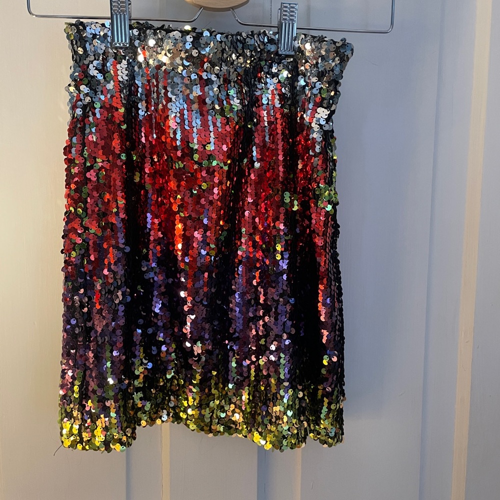 BB Dakota Vibrant Sequin Mini Skirt
